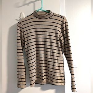 Muji striped turtleneck size medium